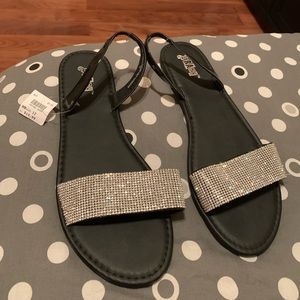 Brash Sparkly Rhinestone Sandals SIZE 12 Women’s